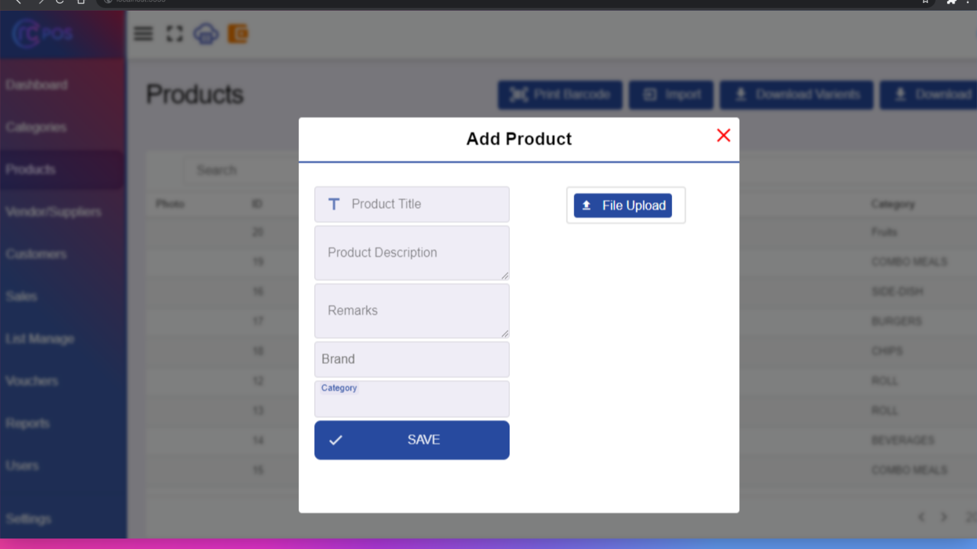 View 'Products'