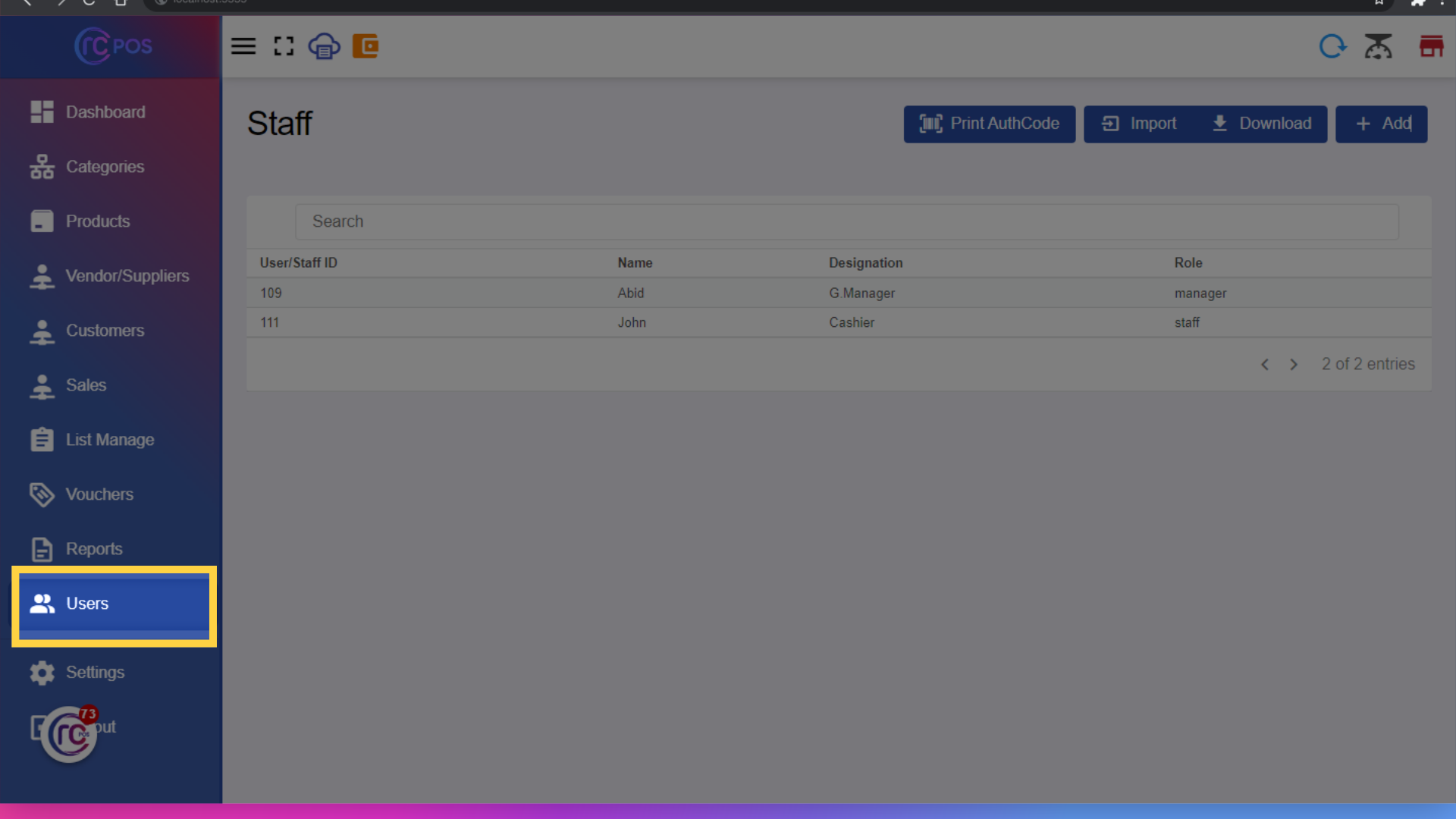 Click 'Add'