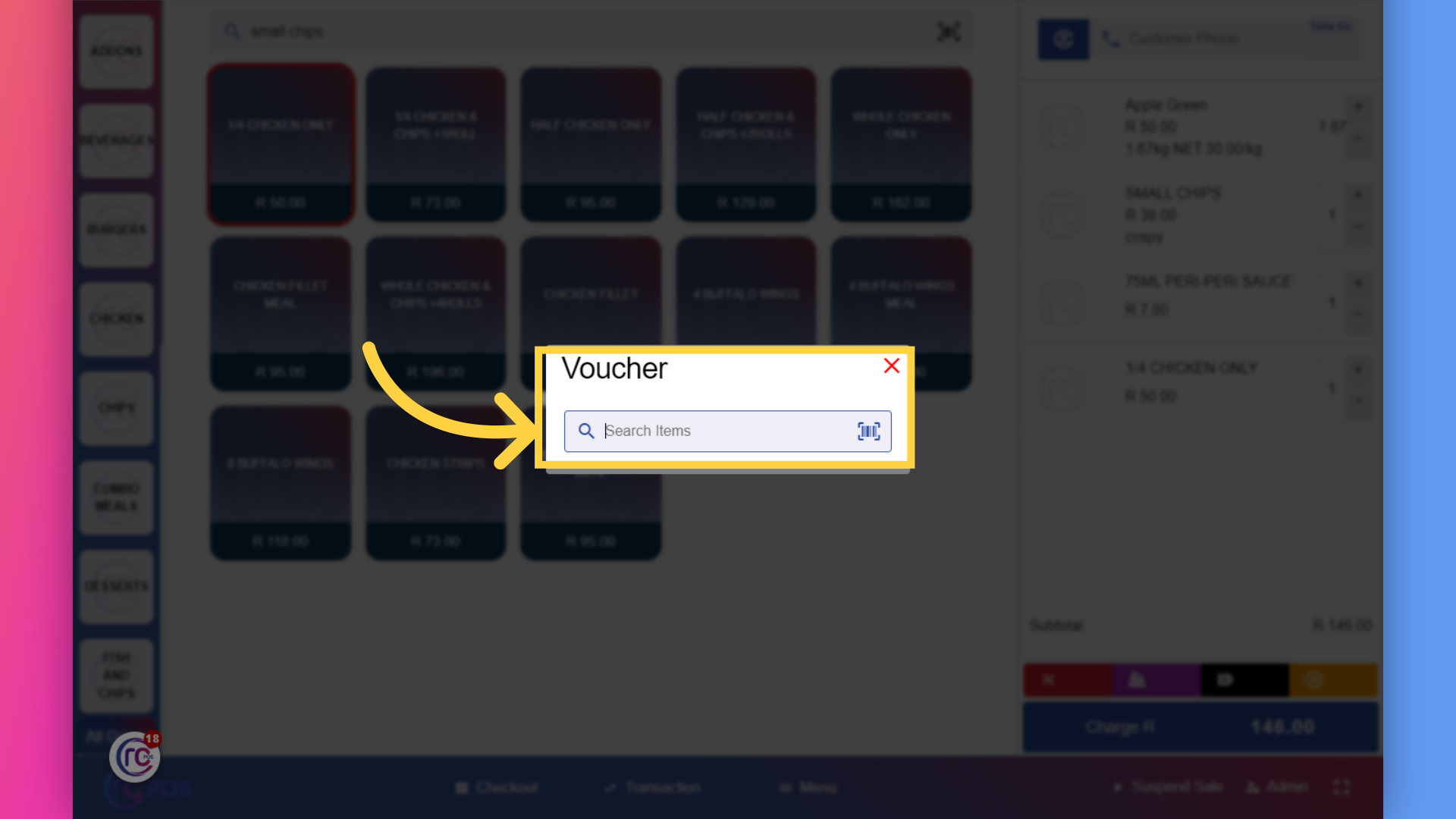 Enter 'Discount Details'