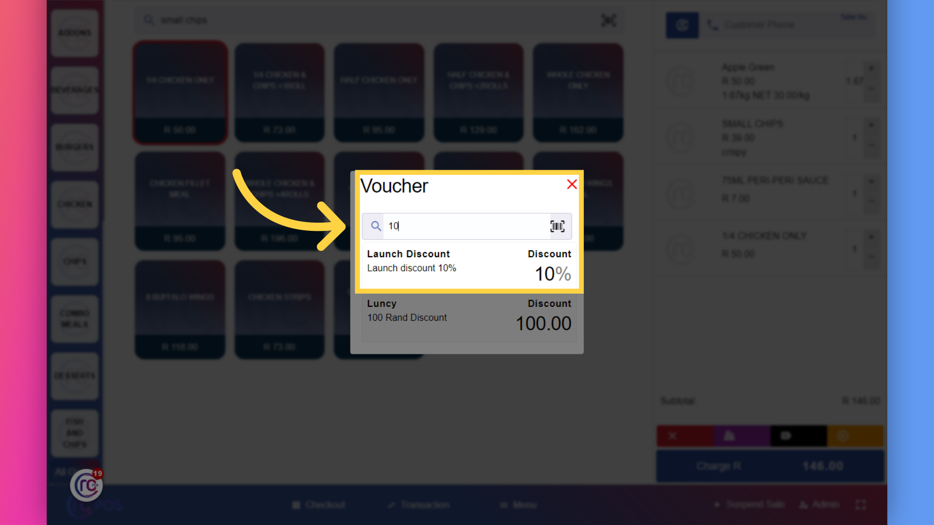 Select 'Discount'
