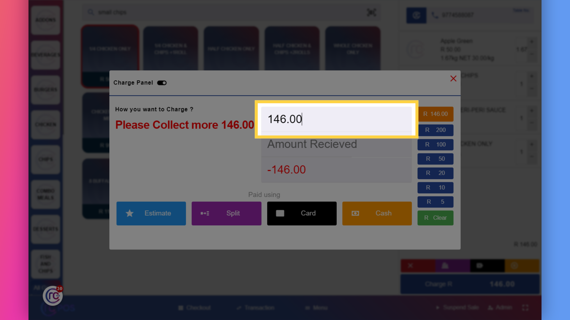 Click '146.00'