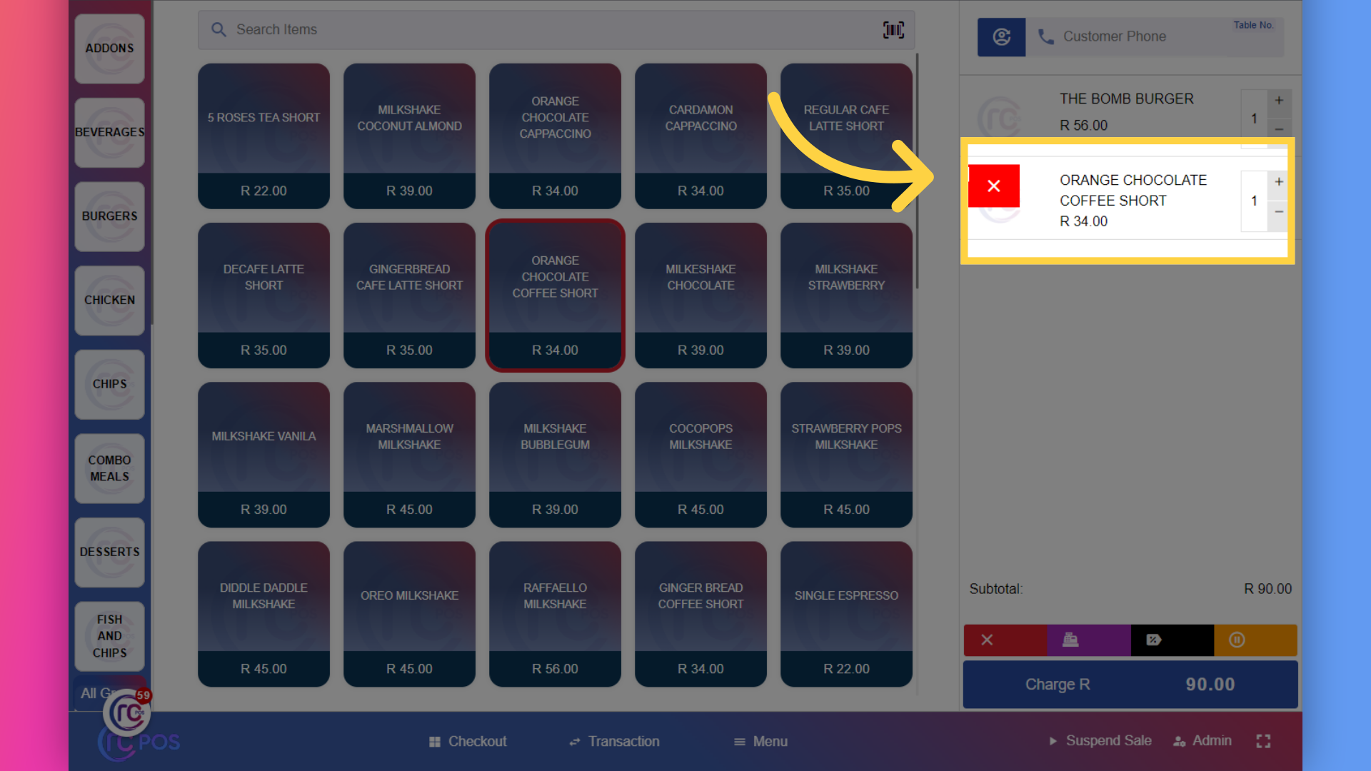 Click&nbsp; here 'to cancel the product'