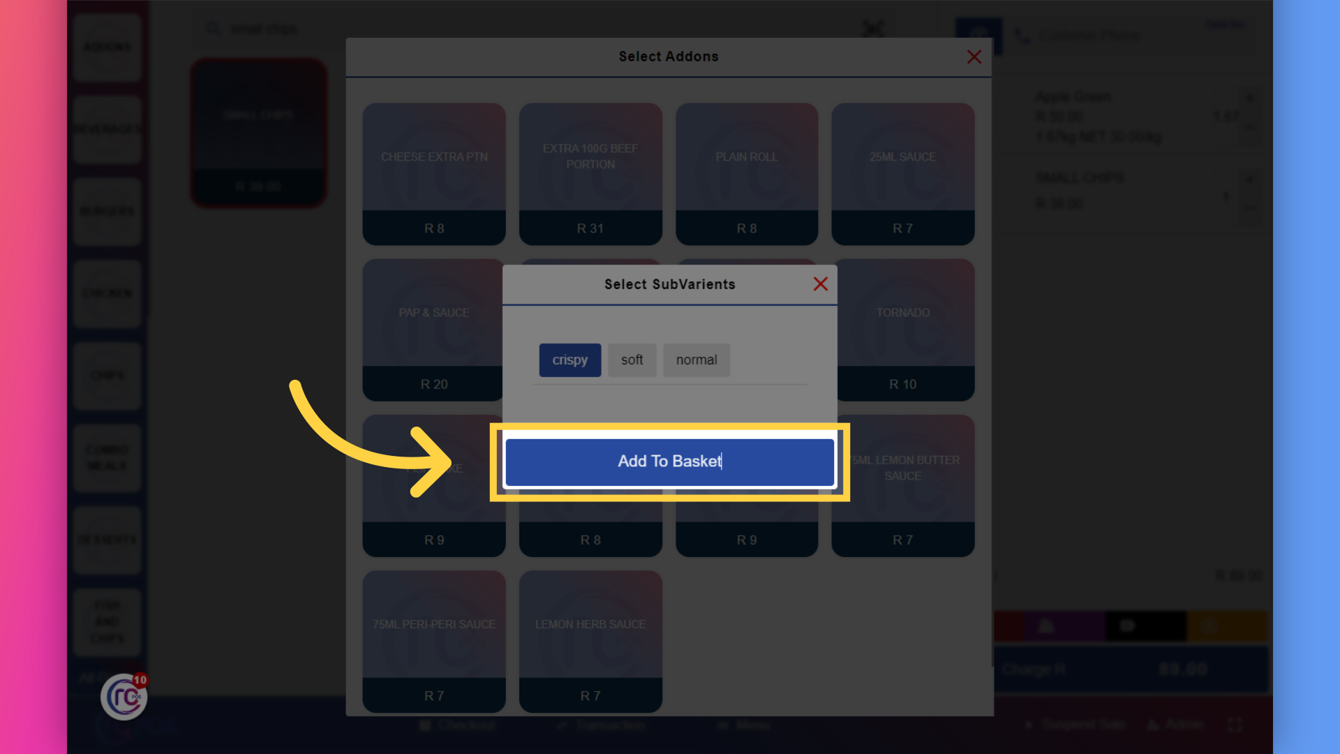 Click 'Add to Basket'